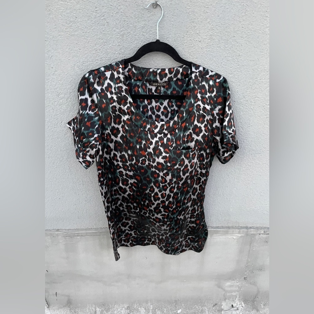 Silk Leopard Print Blouse